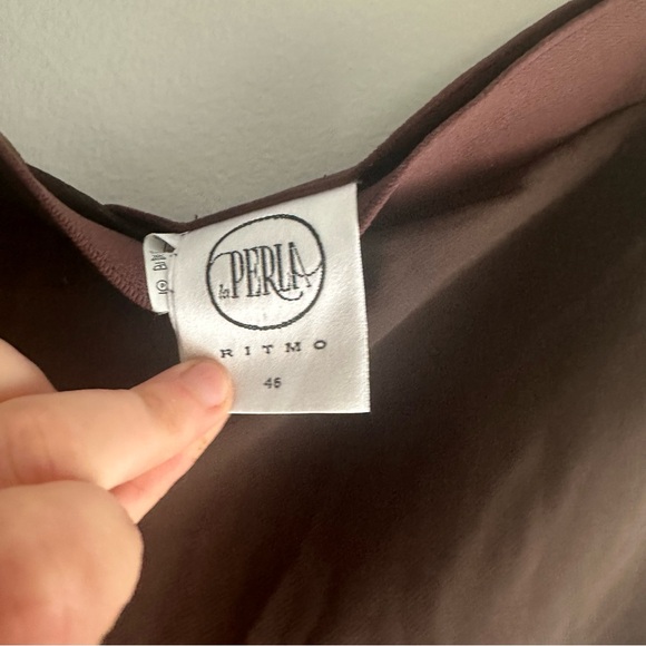 Vintage La Perla Ritmo Di Perla Brown Maxi Skirt - Picture 2 of 3